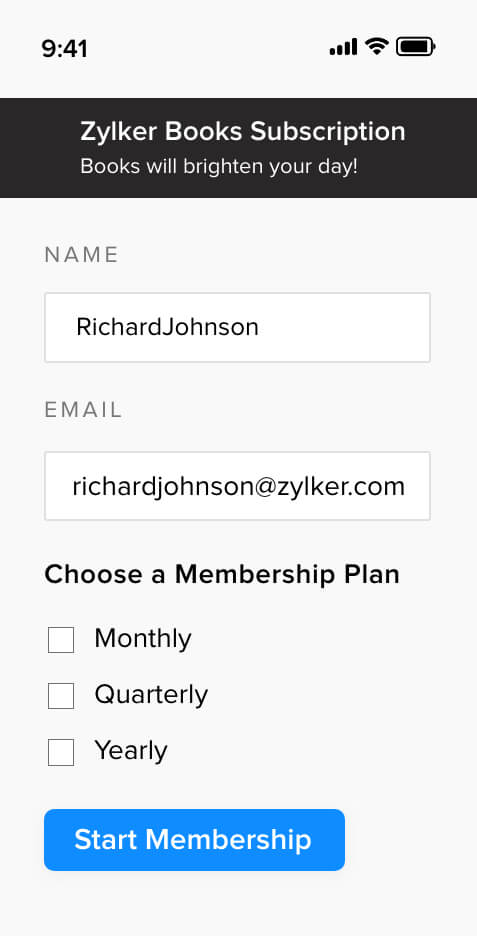 Paperless Online Form - Zoho Forms