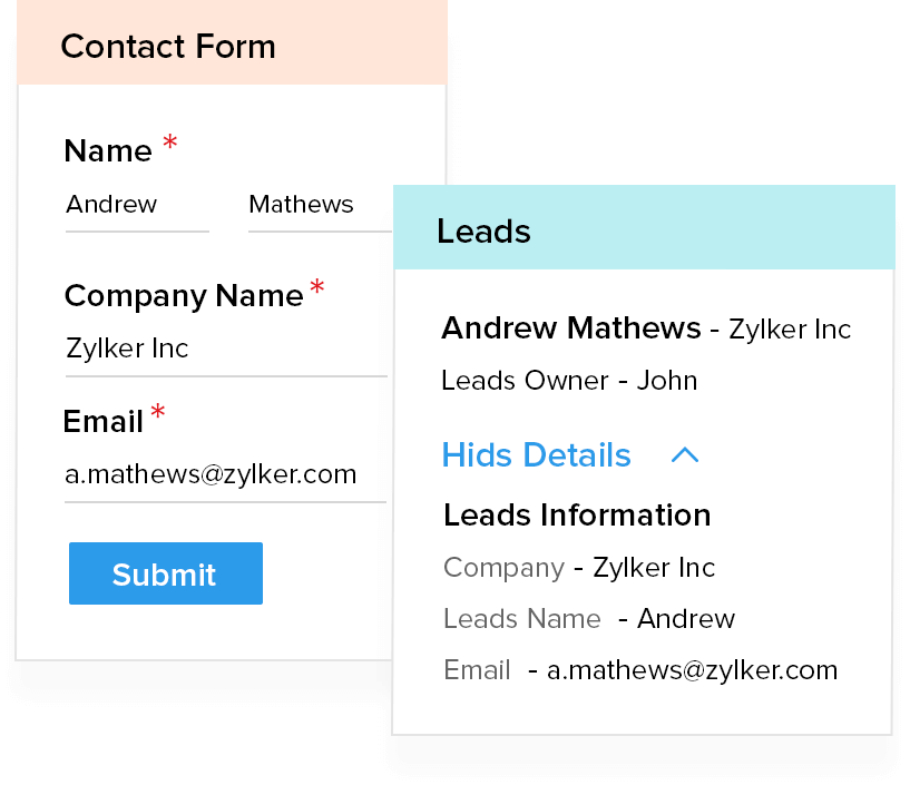 Zoho CRM Form Builder - Zoho Forms