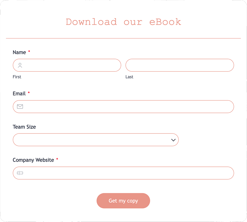 Website lead forms
