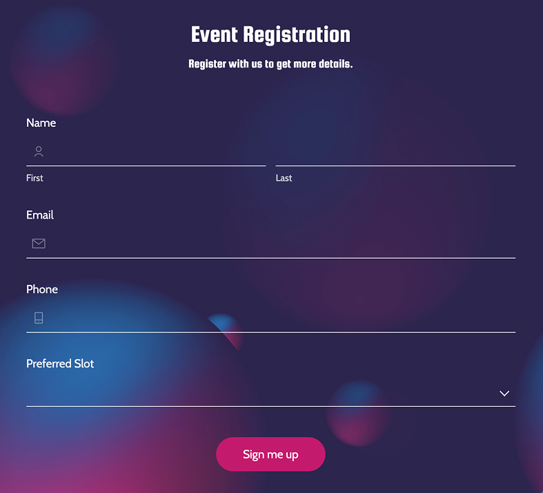 Website lead forms