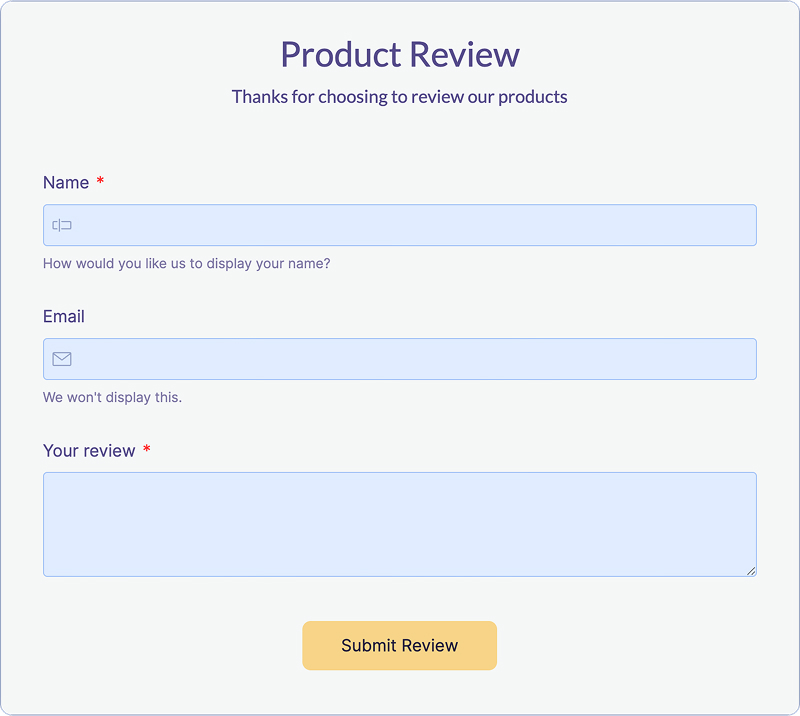 Website lead forms