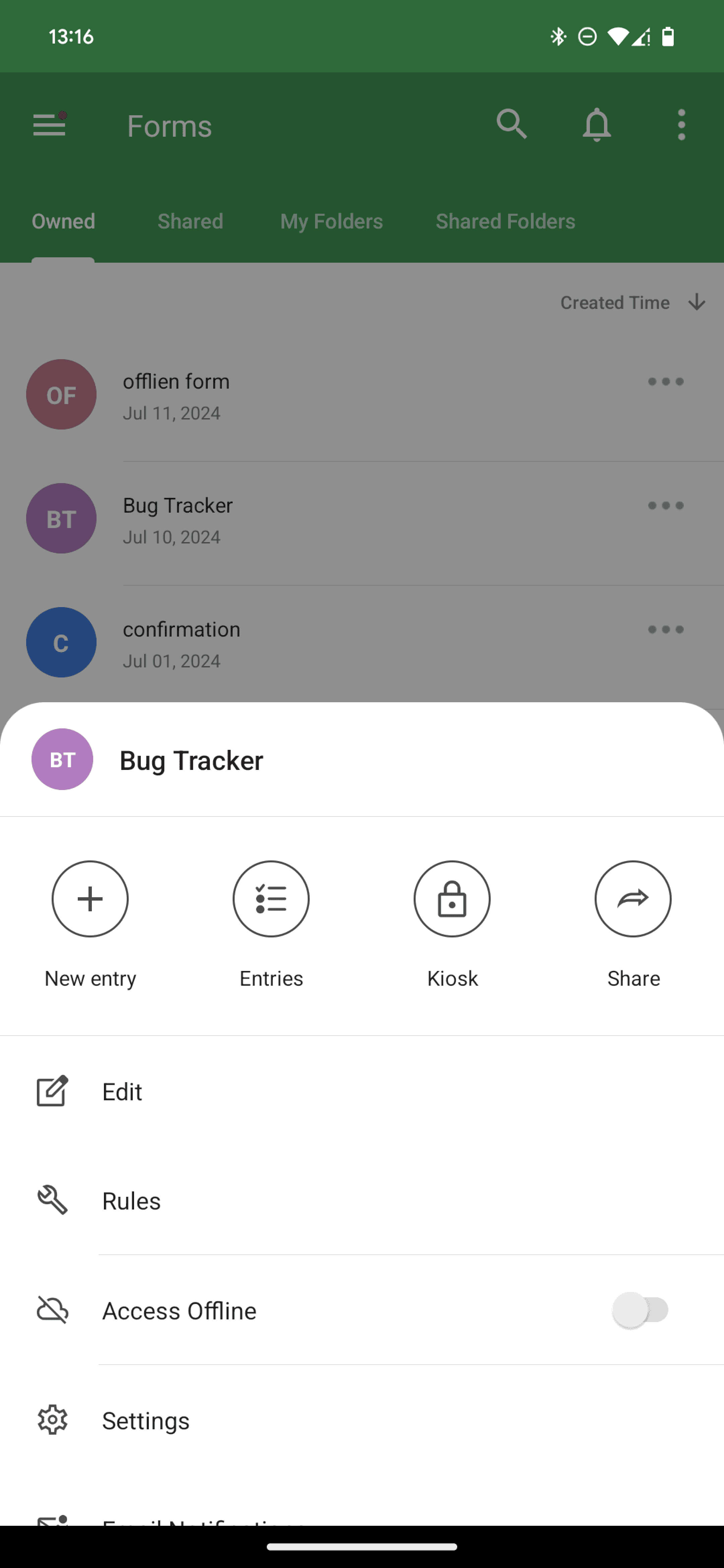 Bug Tracker Option