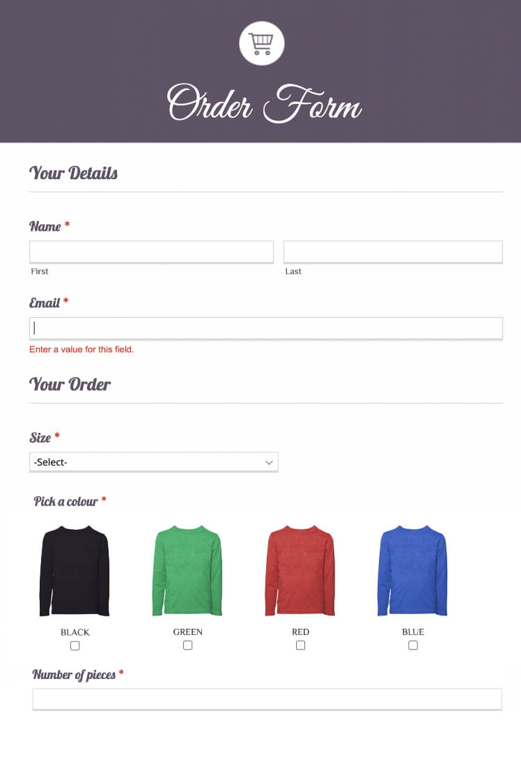 order form