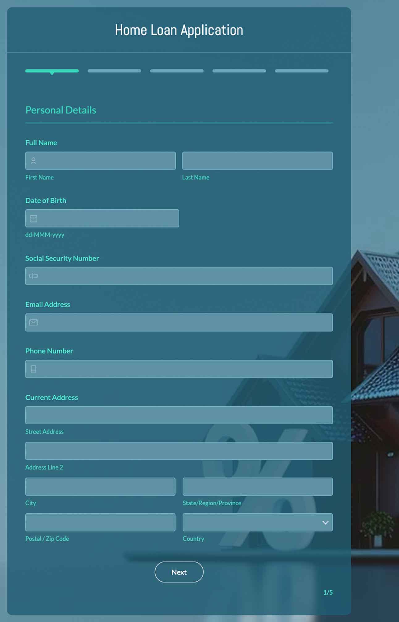 Home Loan Application Form
