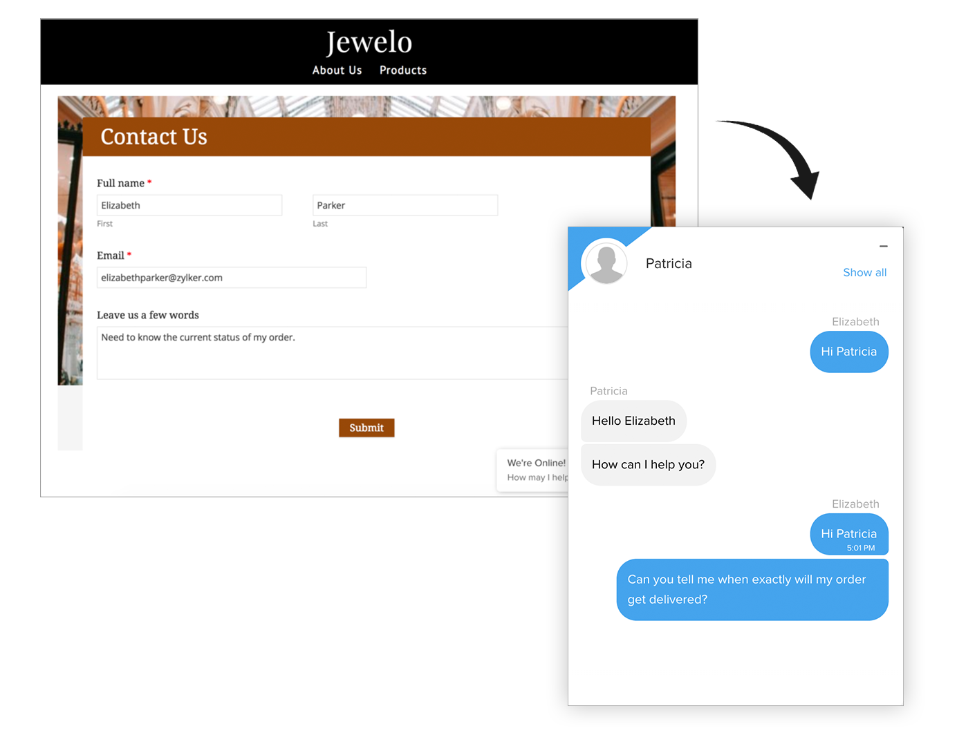 Integrate your form with Zoho SalesIQ 