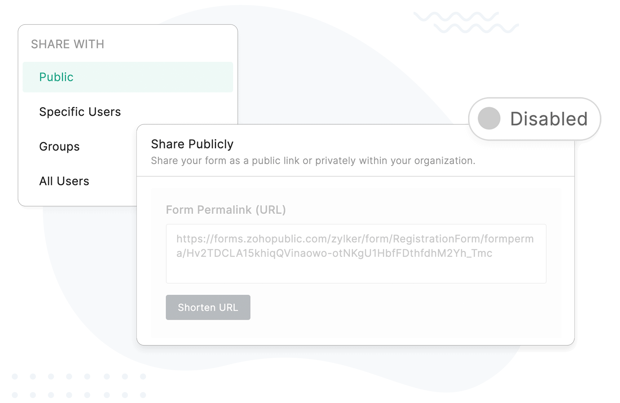 Disable form/report sharing