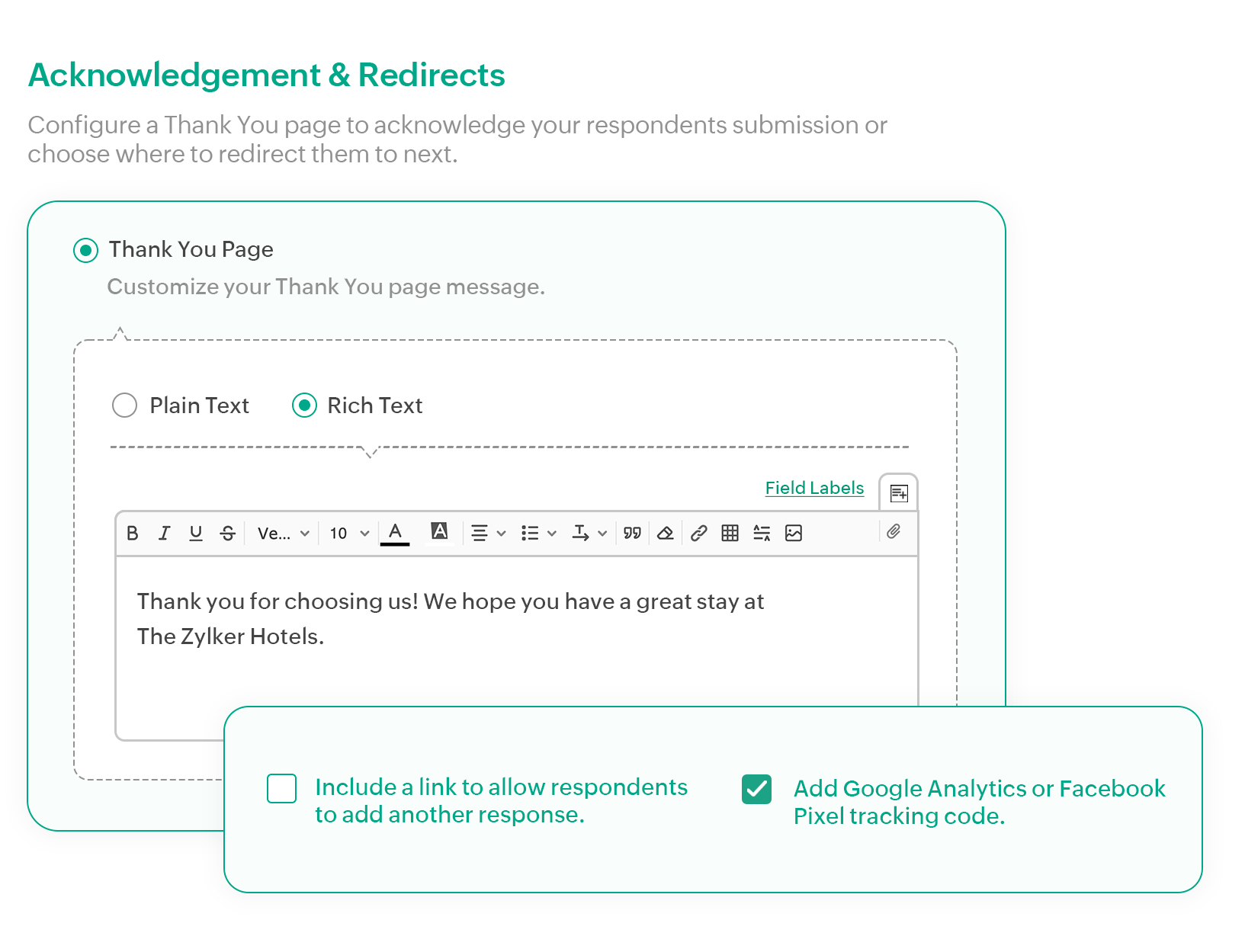 Forms Redirection