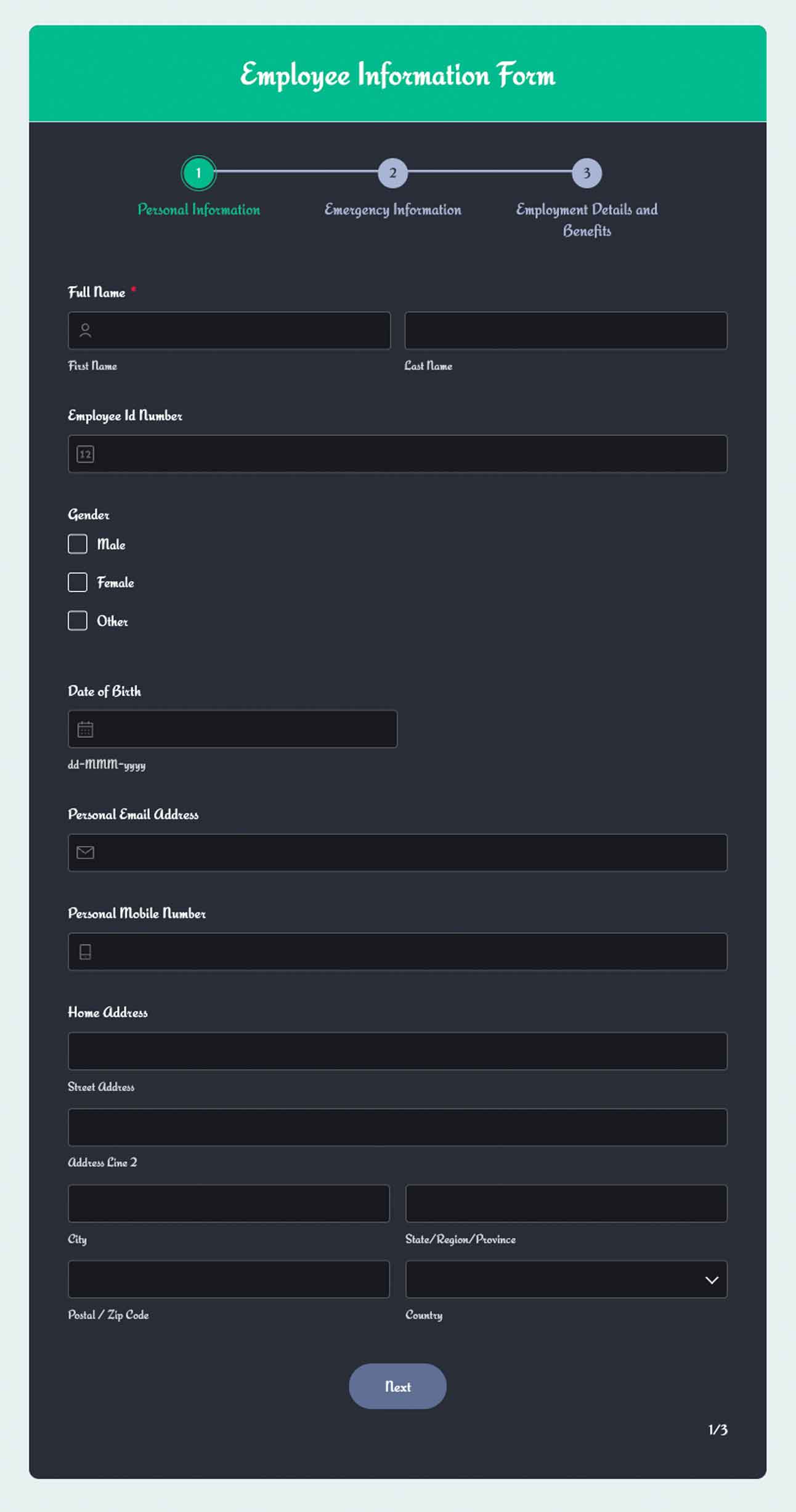 Employee Information Form