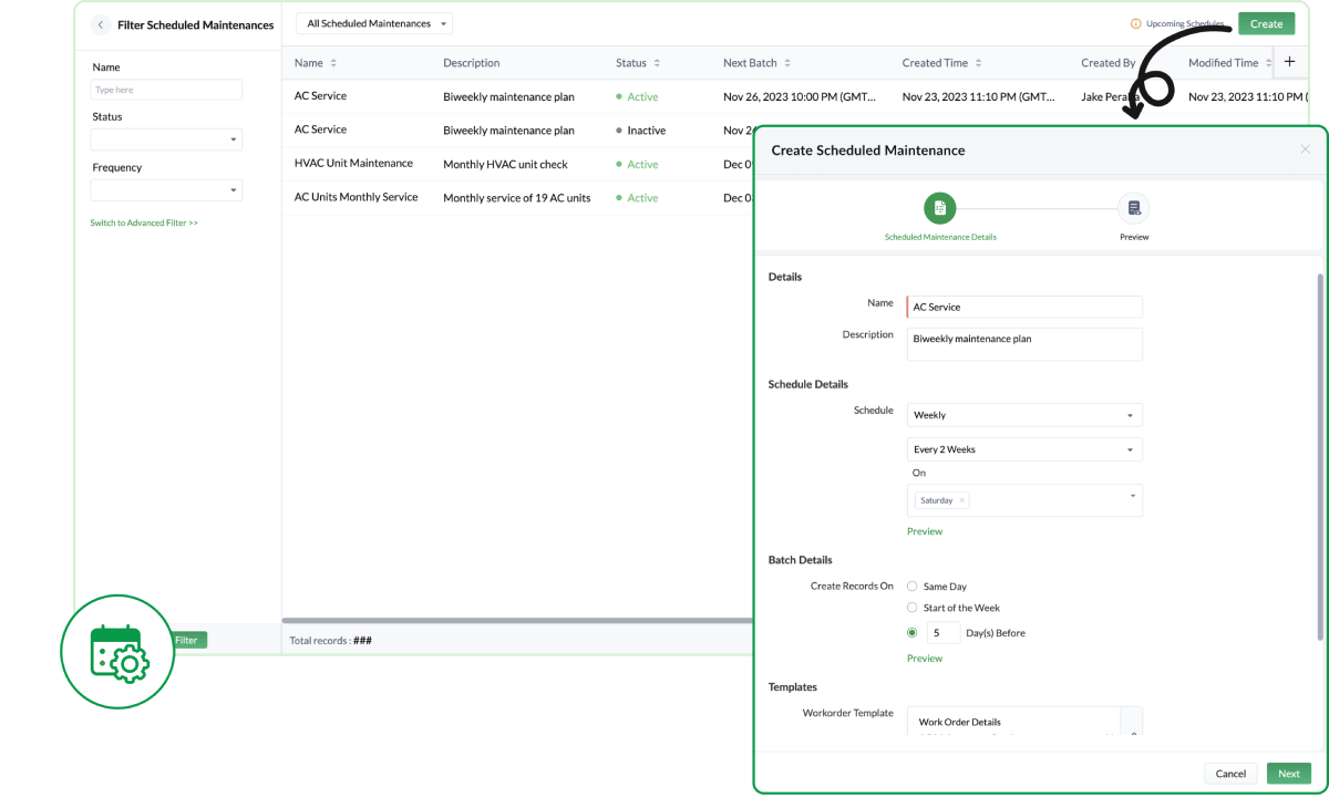 Set up a maintenance schedule