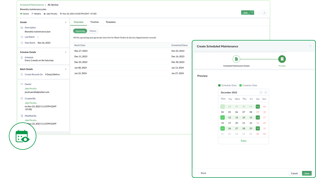 Get a preview of the upcoming jobs