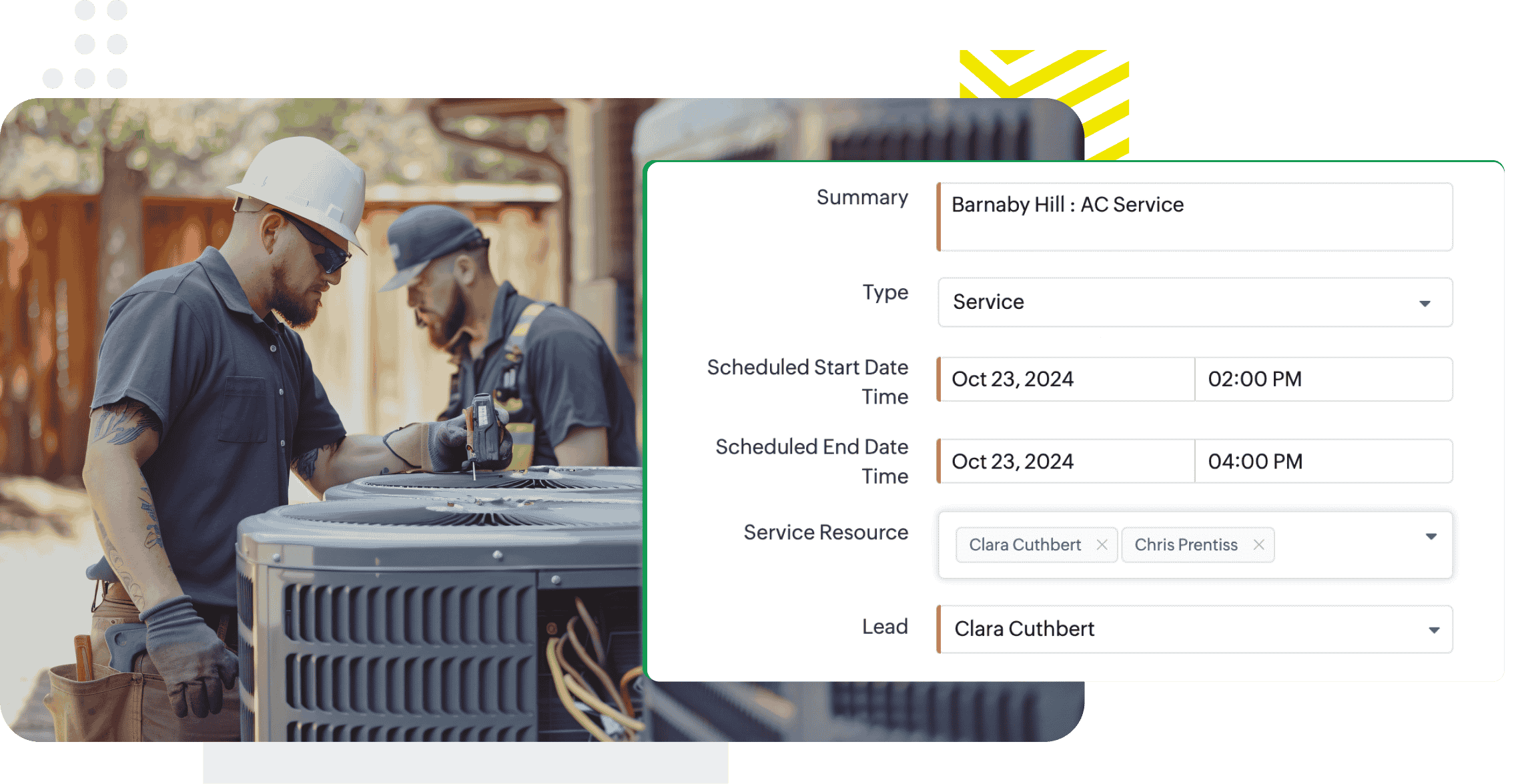 Assign service appointments to multiple resources