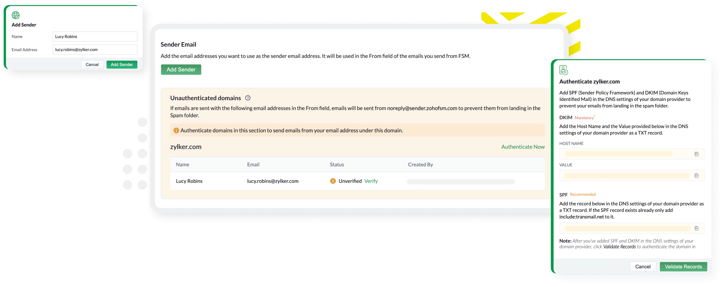 Authenticated sender emails