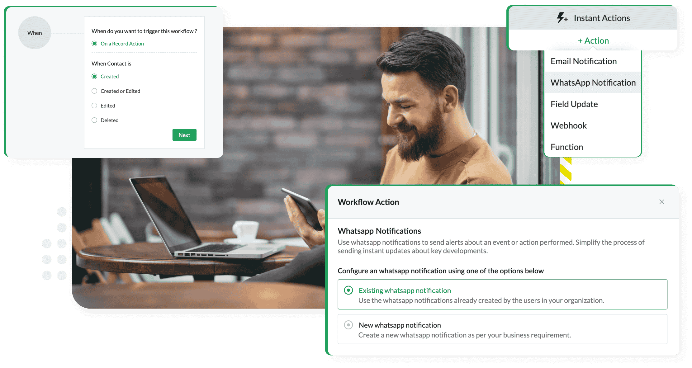 Automated WhatsApp notifications