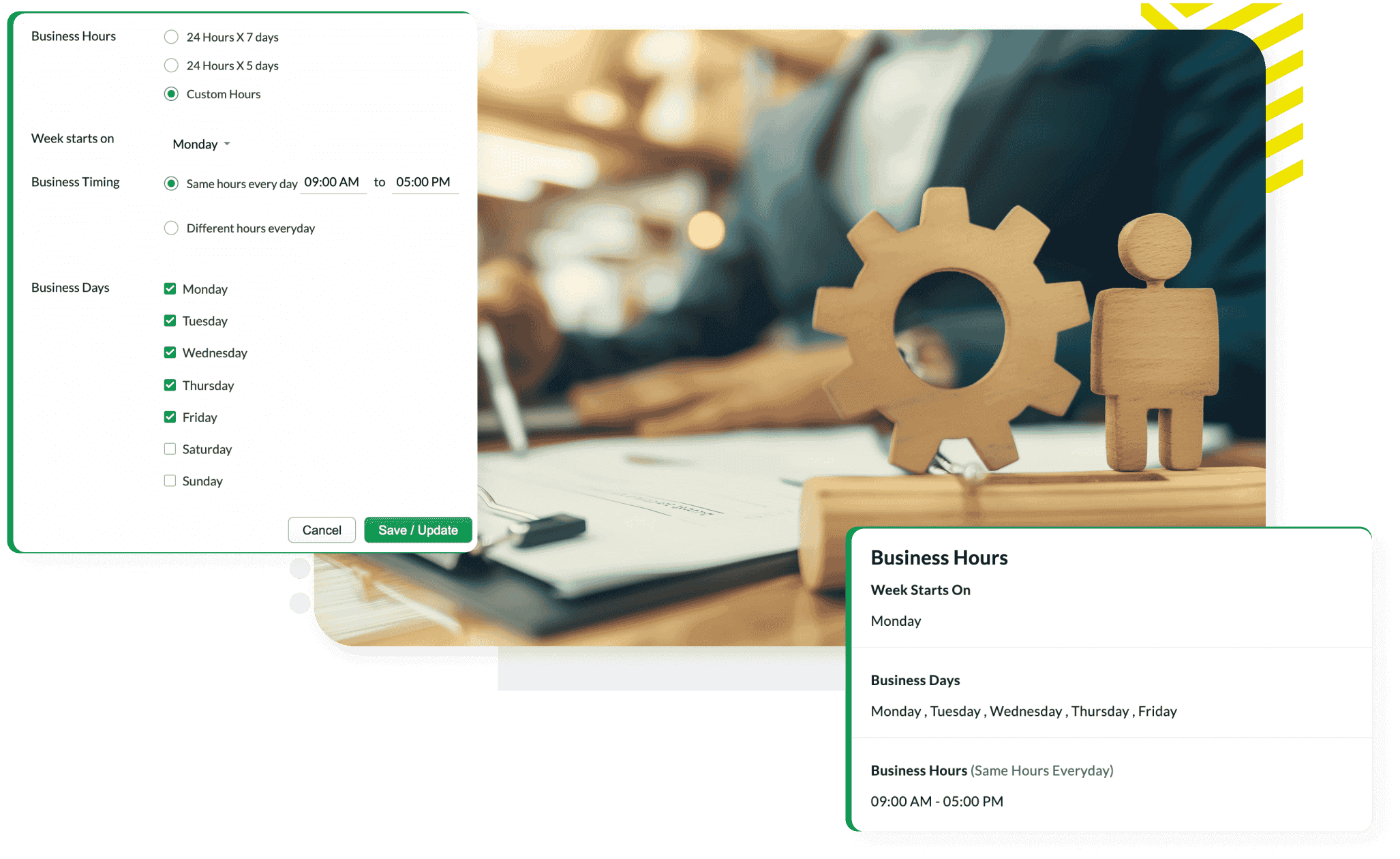 Define the operational hours of your business