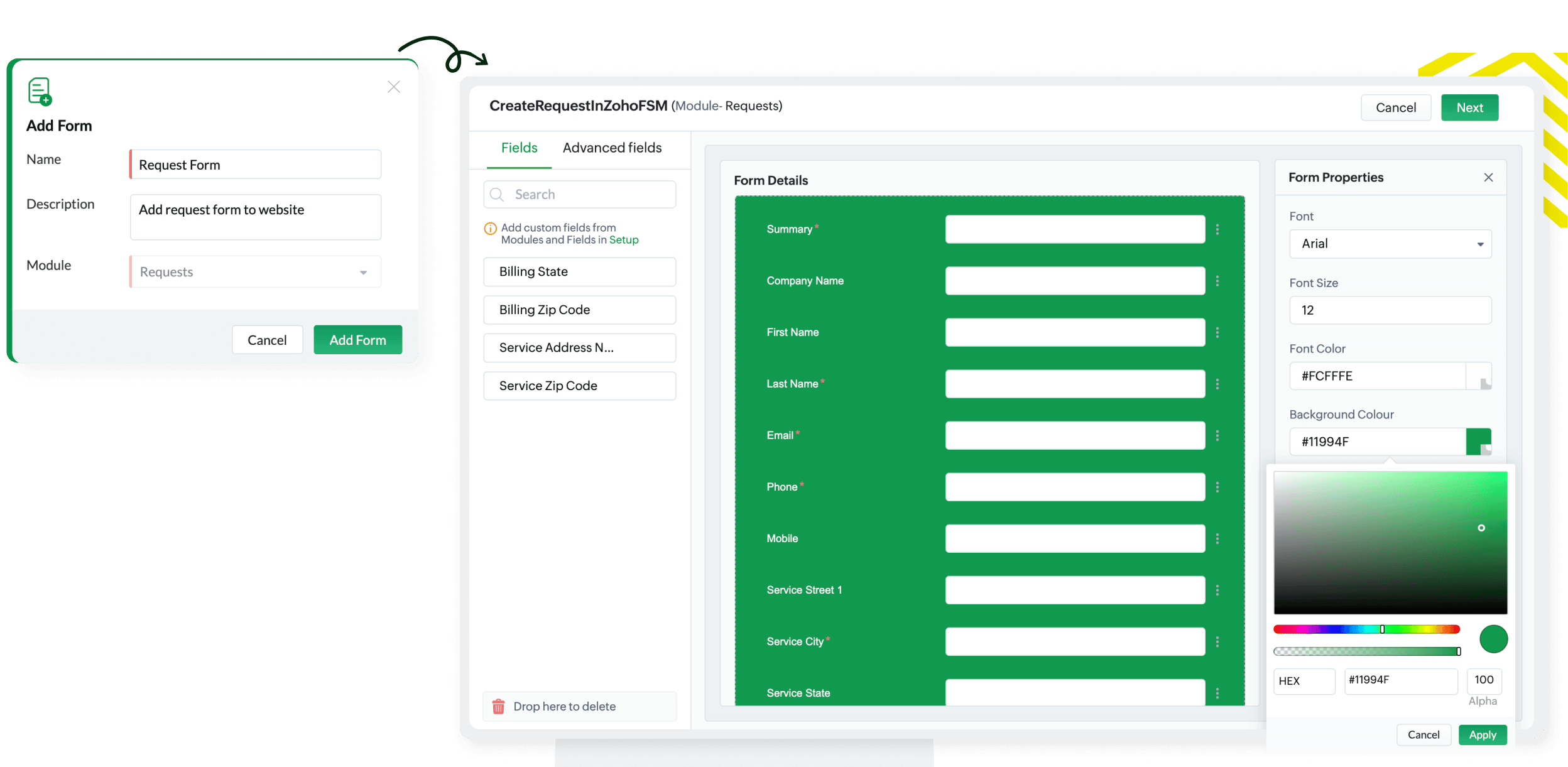 Customizable webforms