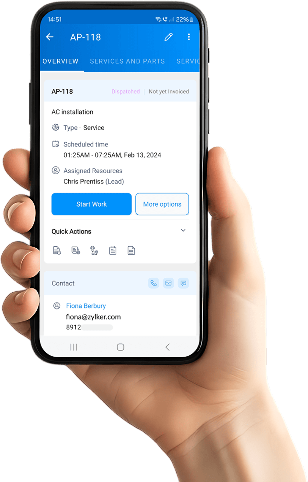 Empower field teams with the Zoho FSM mobile app