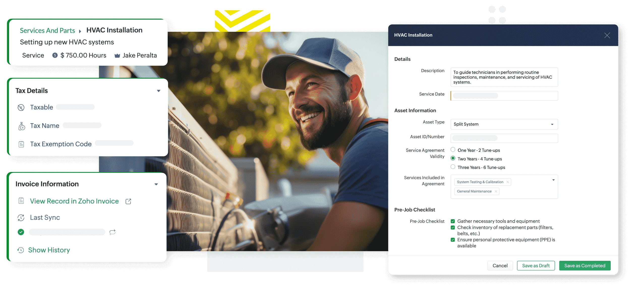 Maintain details of the service you offer