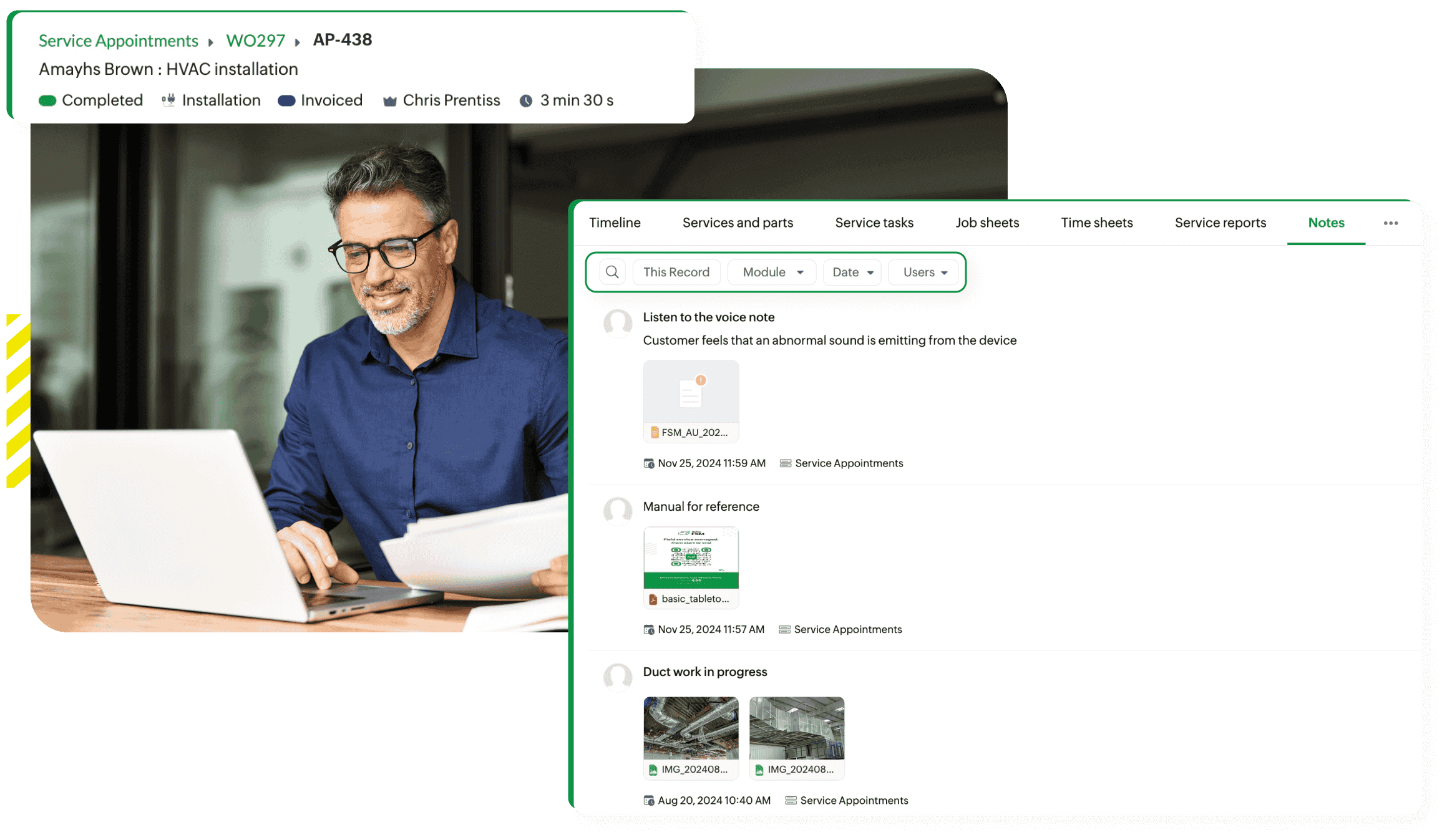 Monitor site work with clear documentation