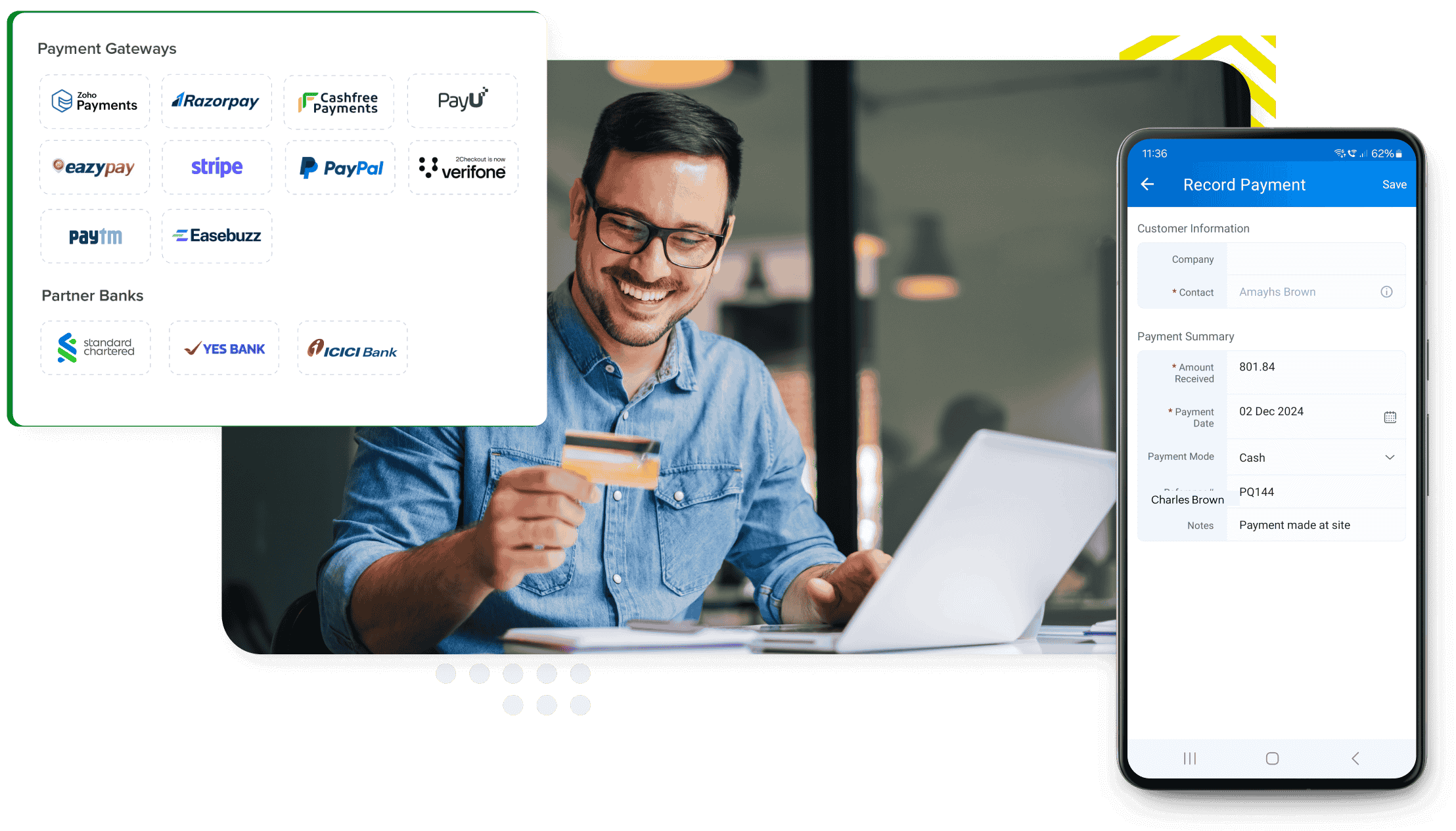Offer offline and online payment channels