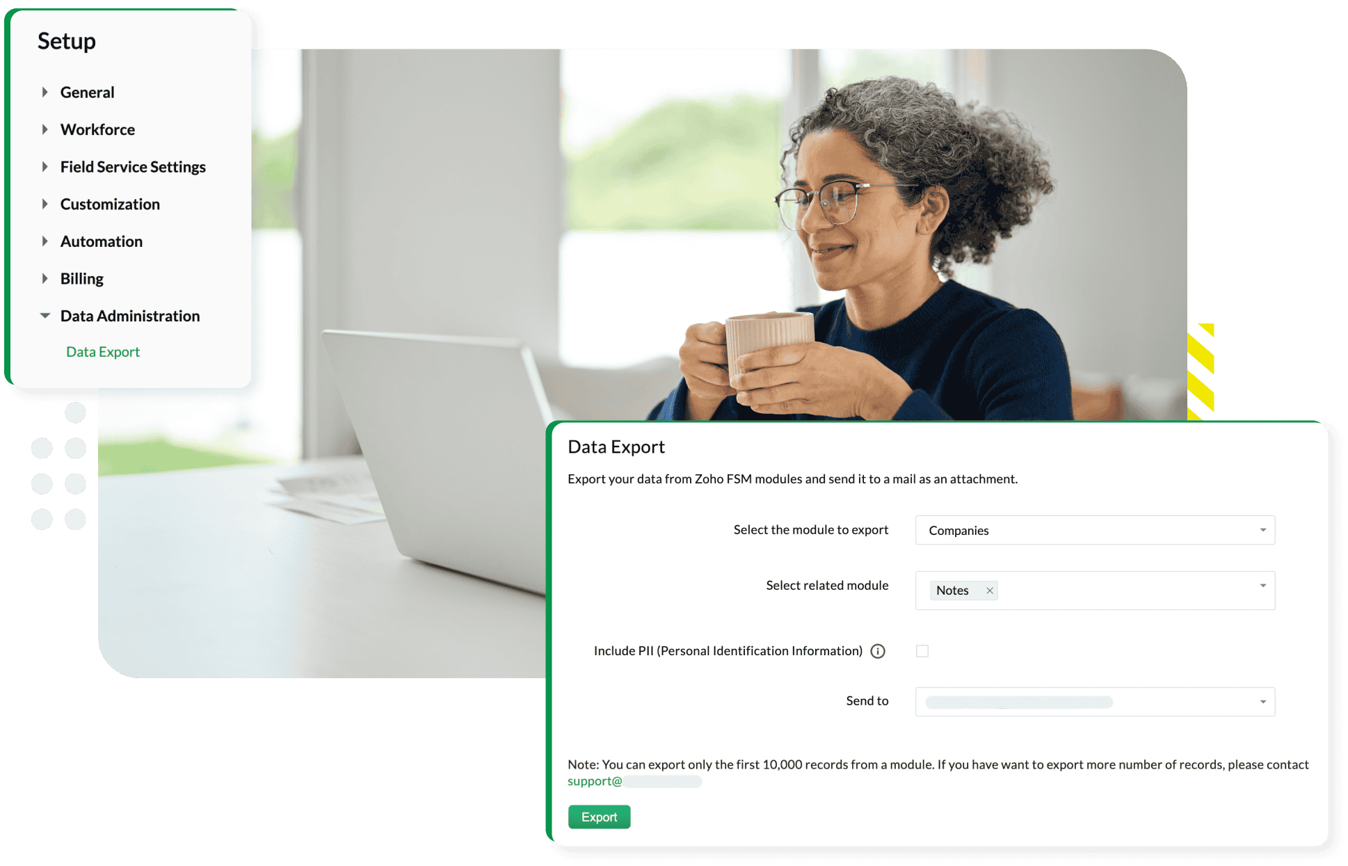 Secure data export