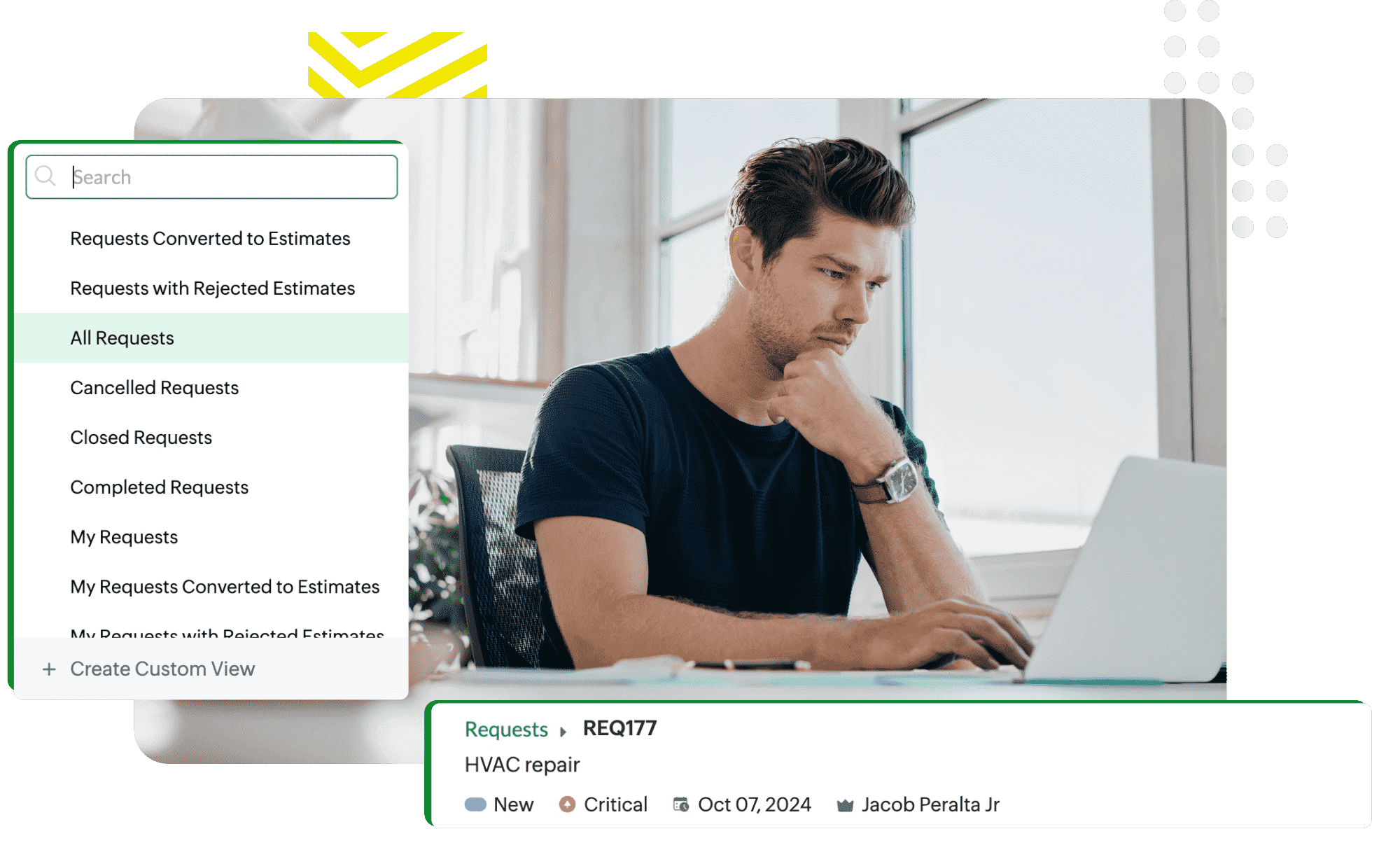 Track and monitor the progress of the service request