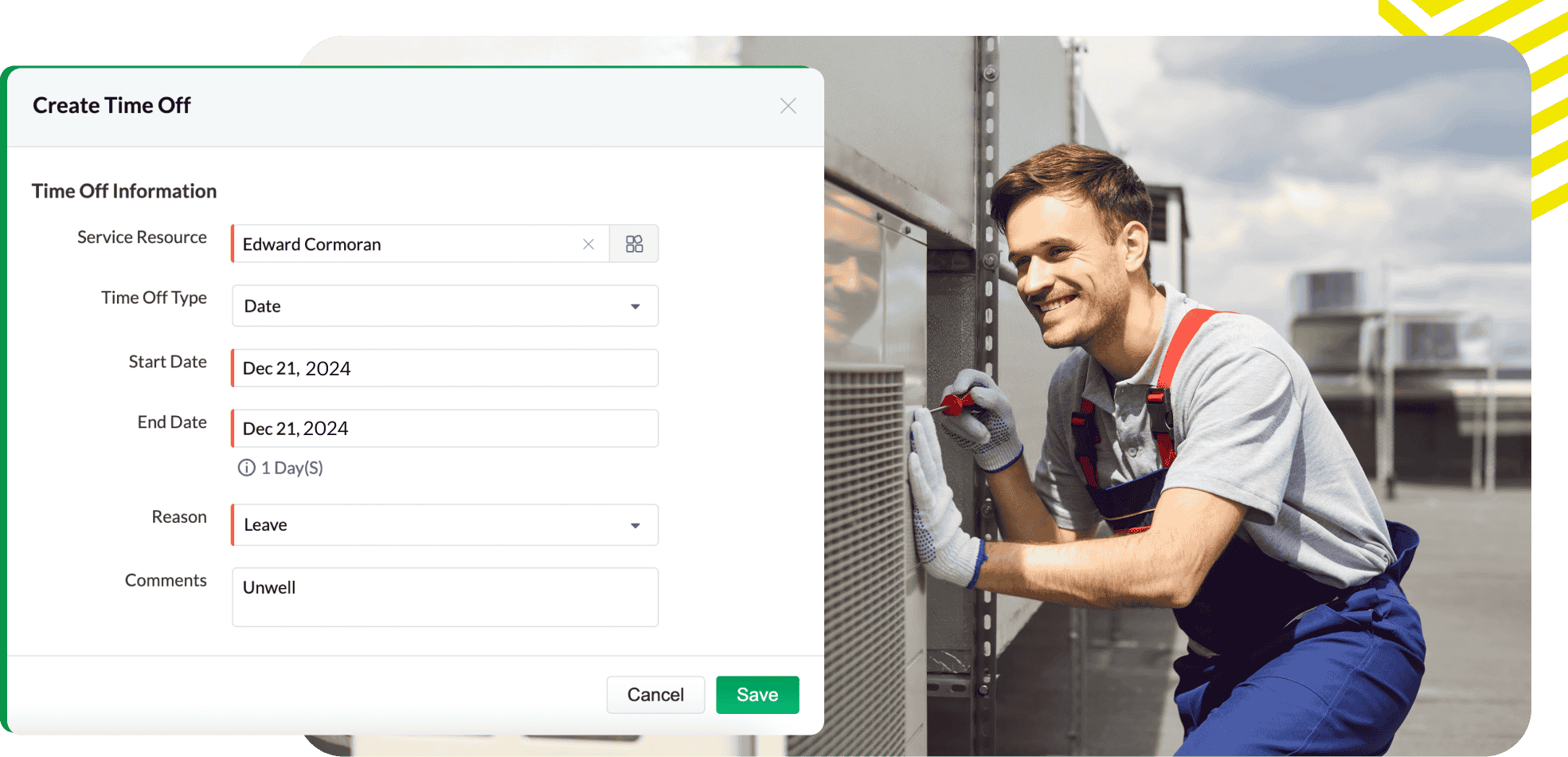Manage employee availability with time-off tracking