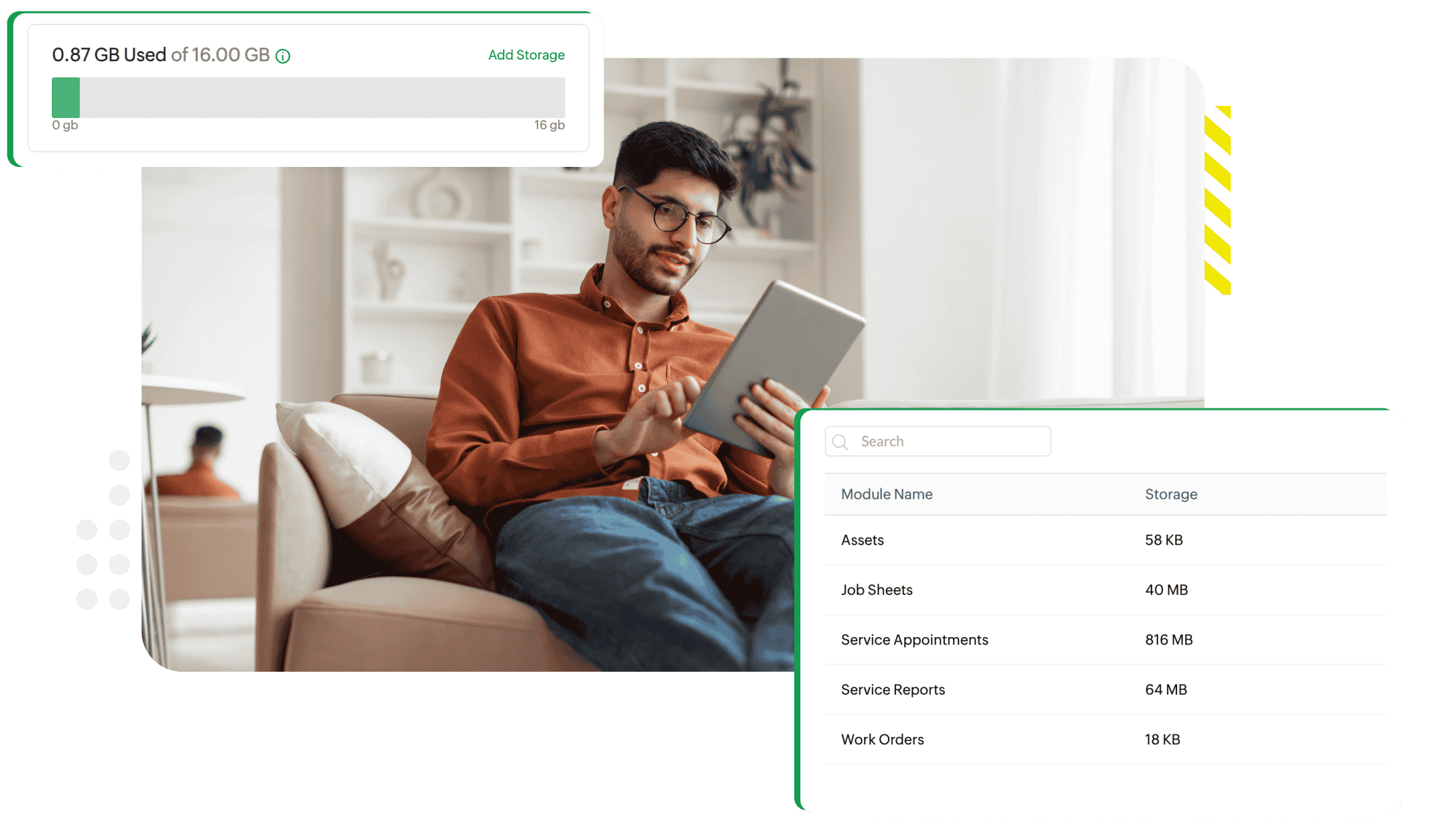 View and manage storage usage
