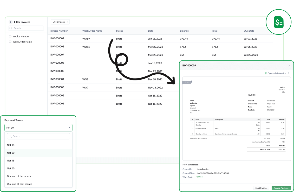 Make invoicing effortless