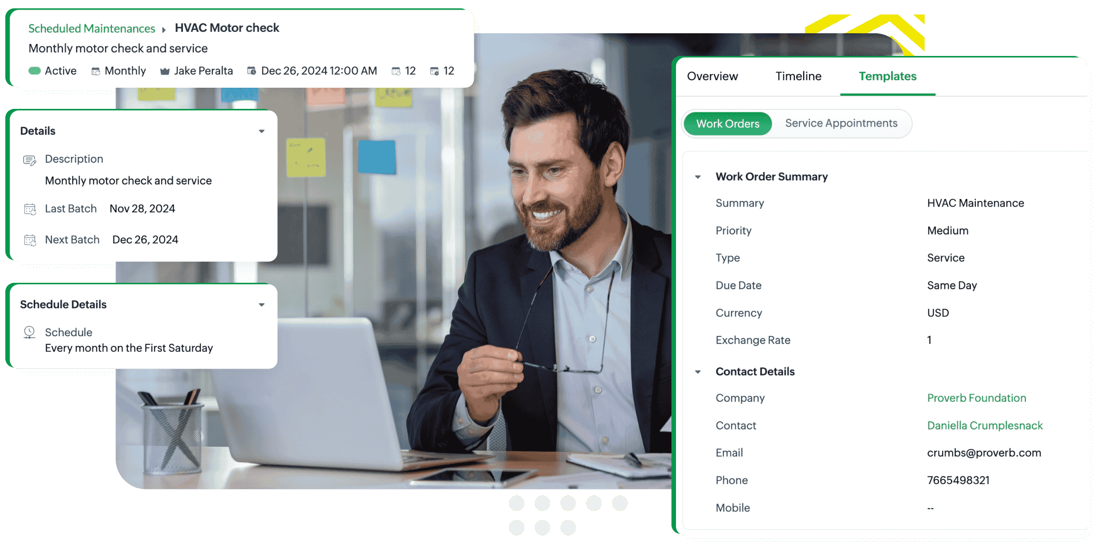 Set up templates for work order generation