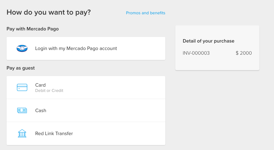 Pay Using Mercado Pago