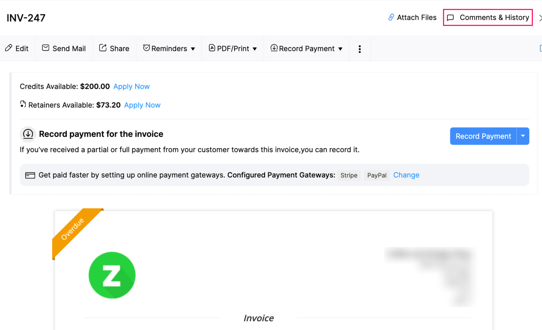 詳細ページでメールを管理