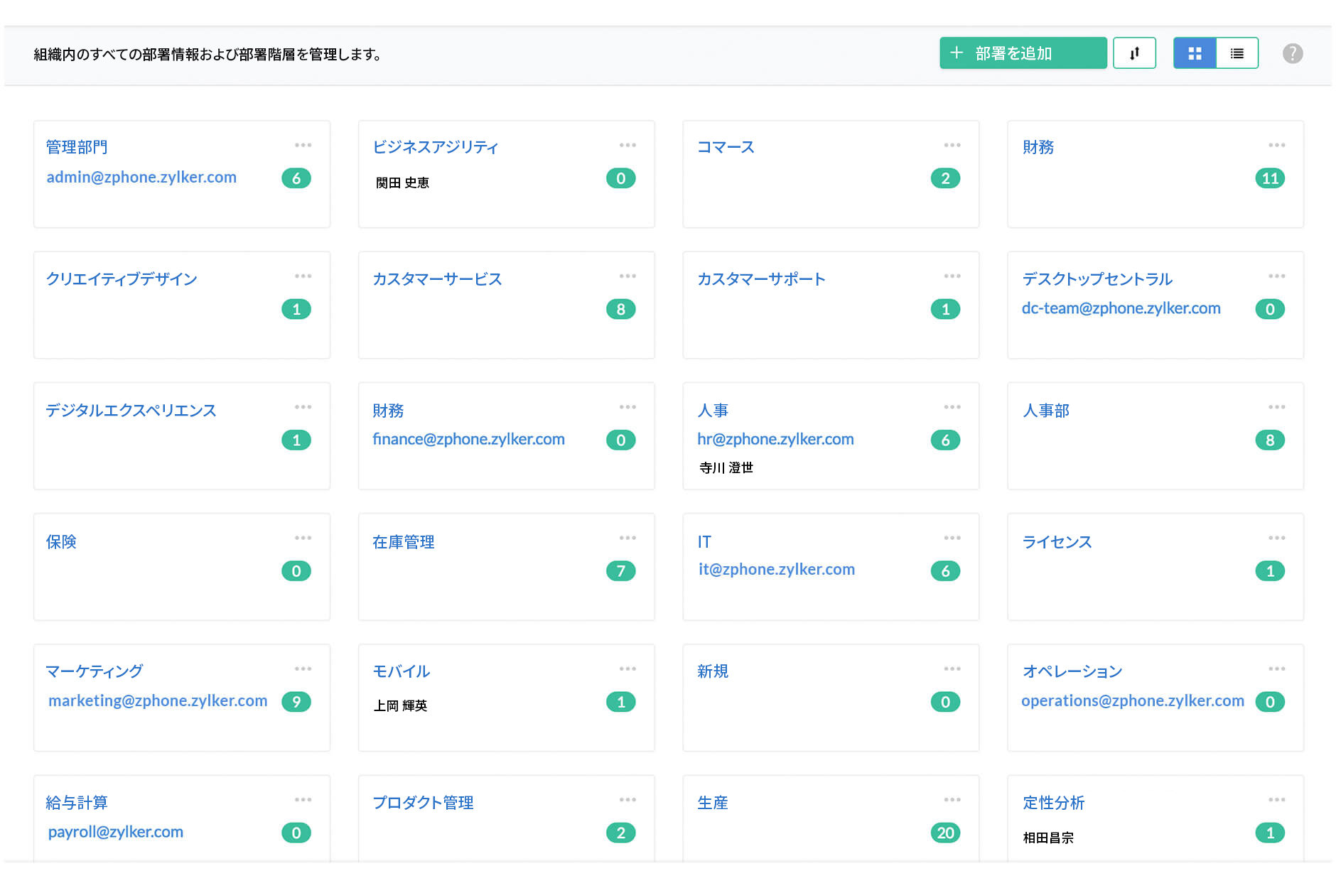 Zoho People 従業員オンボーディング