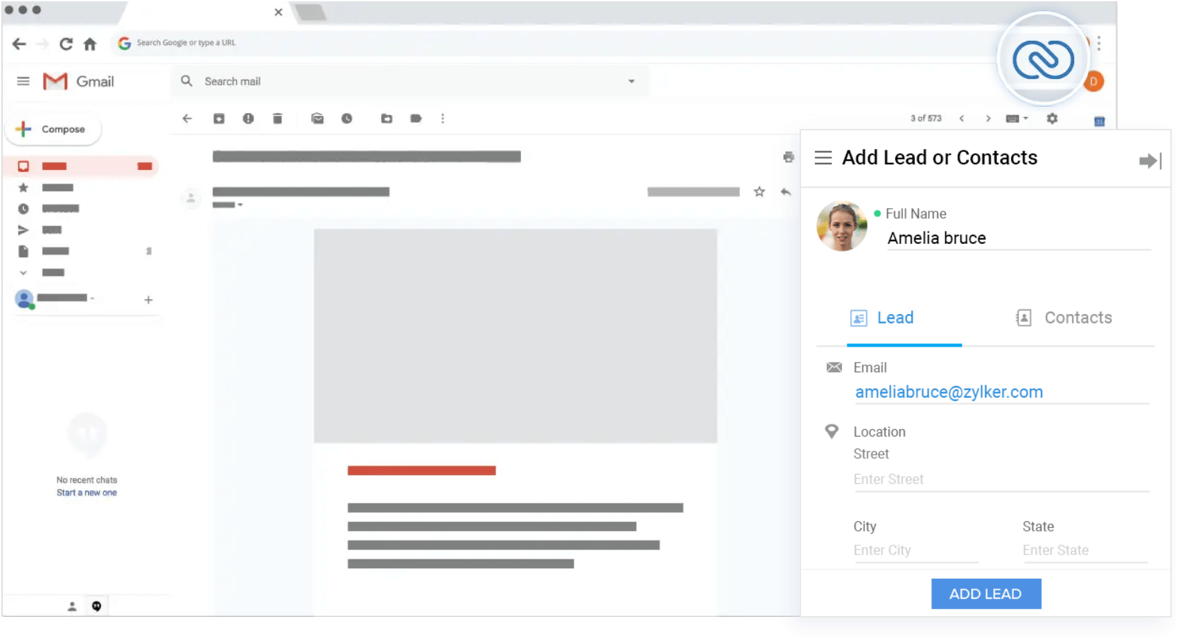 Chrome拡張機能は、見つけたリードや連絡先を直接追加します