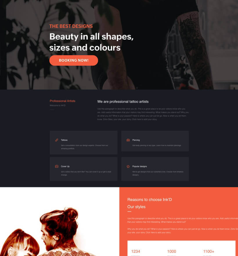 landing page creator templates