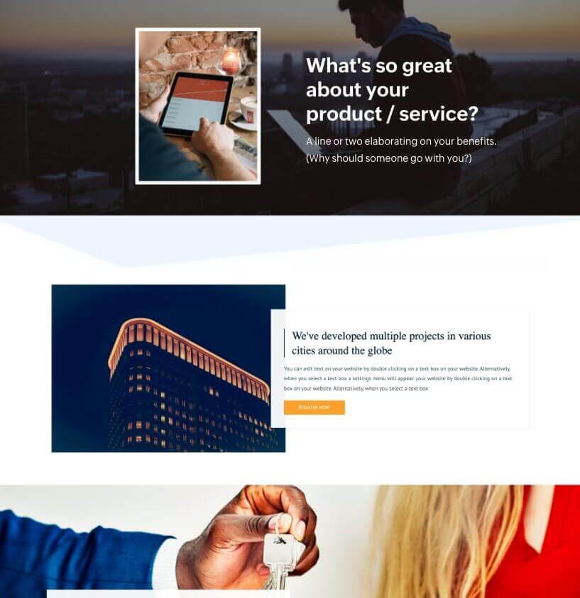 professional landing page templates