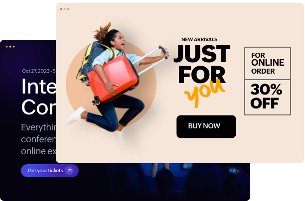 Pick your landing page template