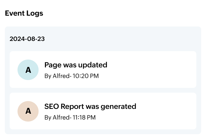 user logs and transparency