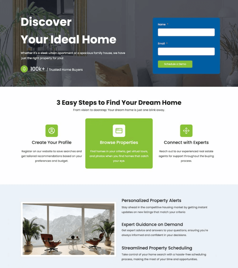 real estate landing page templates