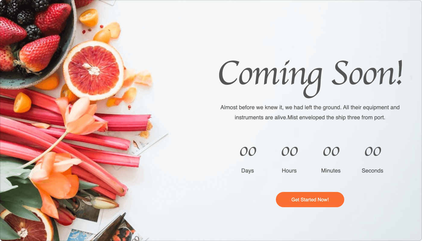 Coming soon Landing page