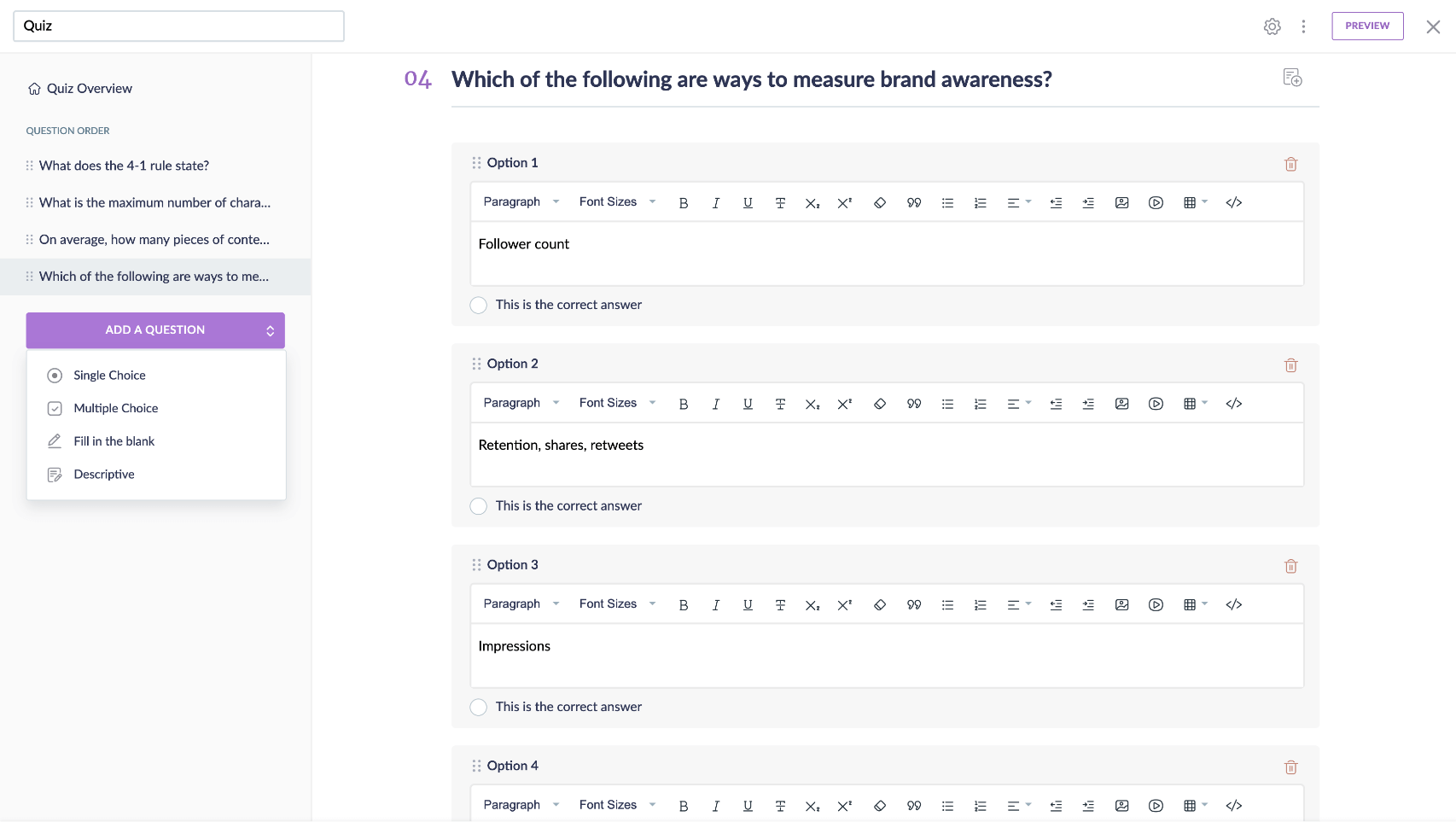 Quizzes