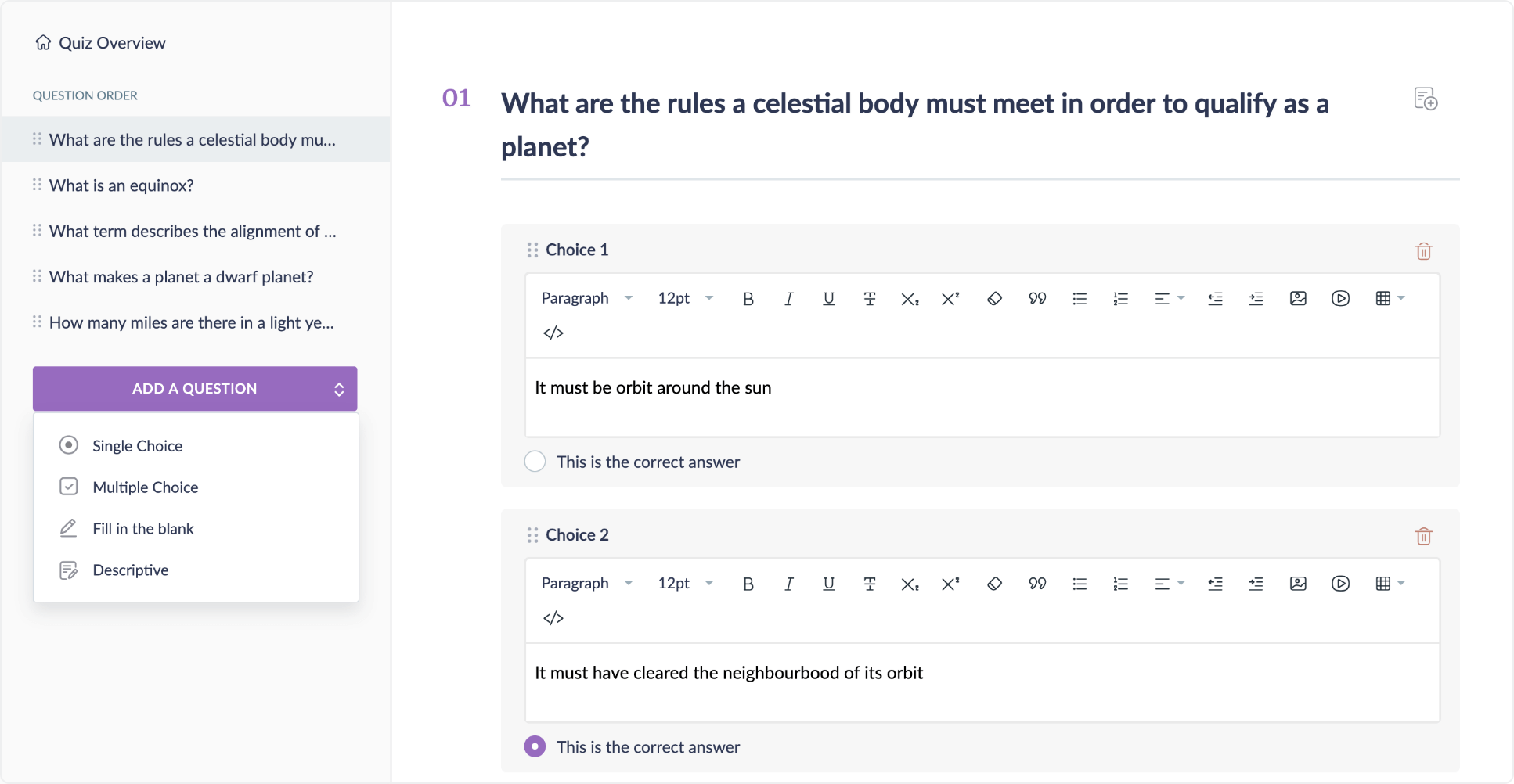 Quiz Builder