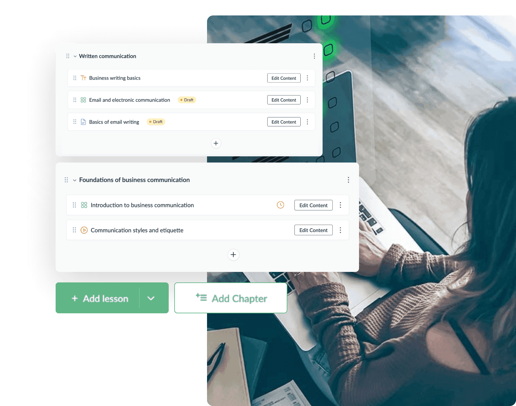 Quiz interface with a professional marking checkboxes