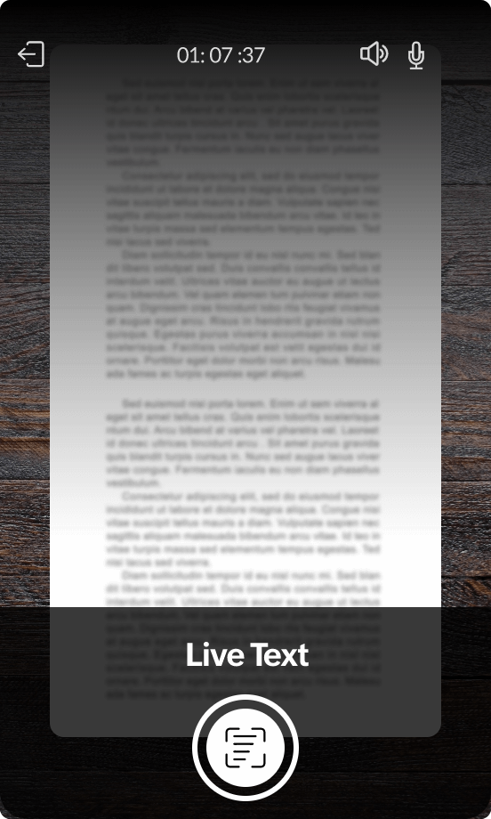 Live text