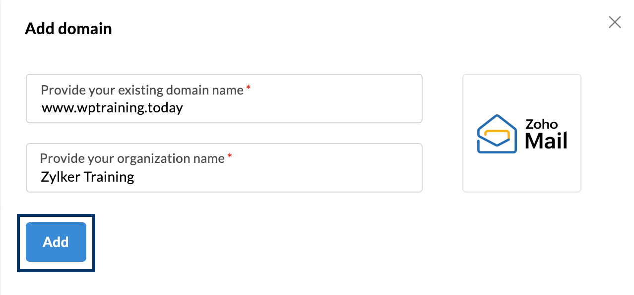Add your domain name Add your domain name