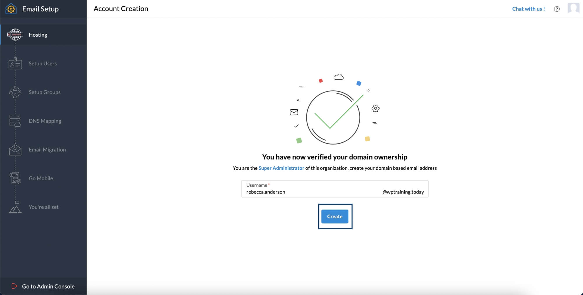 Enter the super admin email address Enter the super admin email address