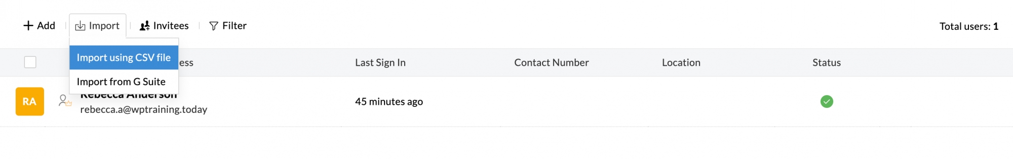 .CSVファイルを使用したユーザーのインポート .CSVファイルを使用したユーザーのインポート
