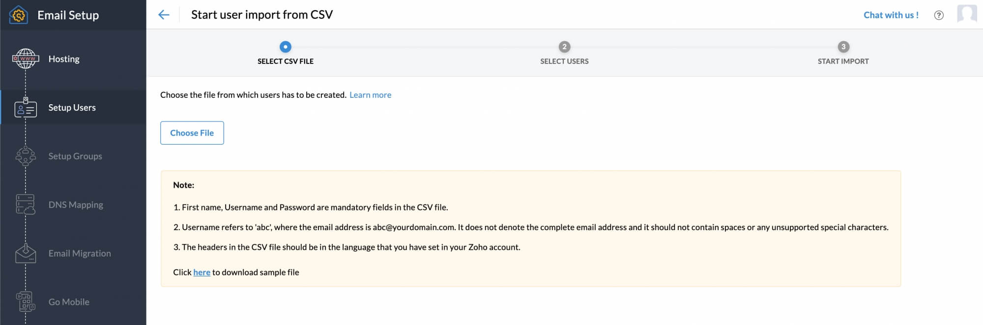ファイルの選択 ファイルの選択
