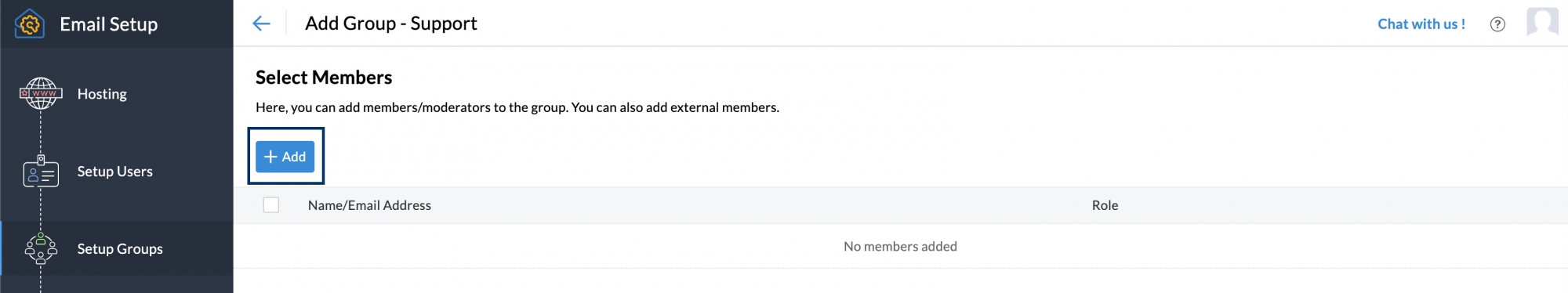 Add users to the group Add users to the group