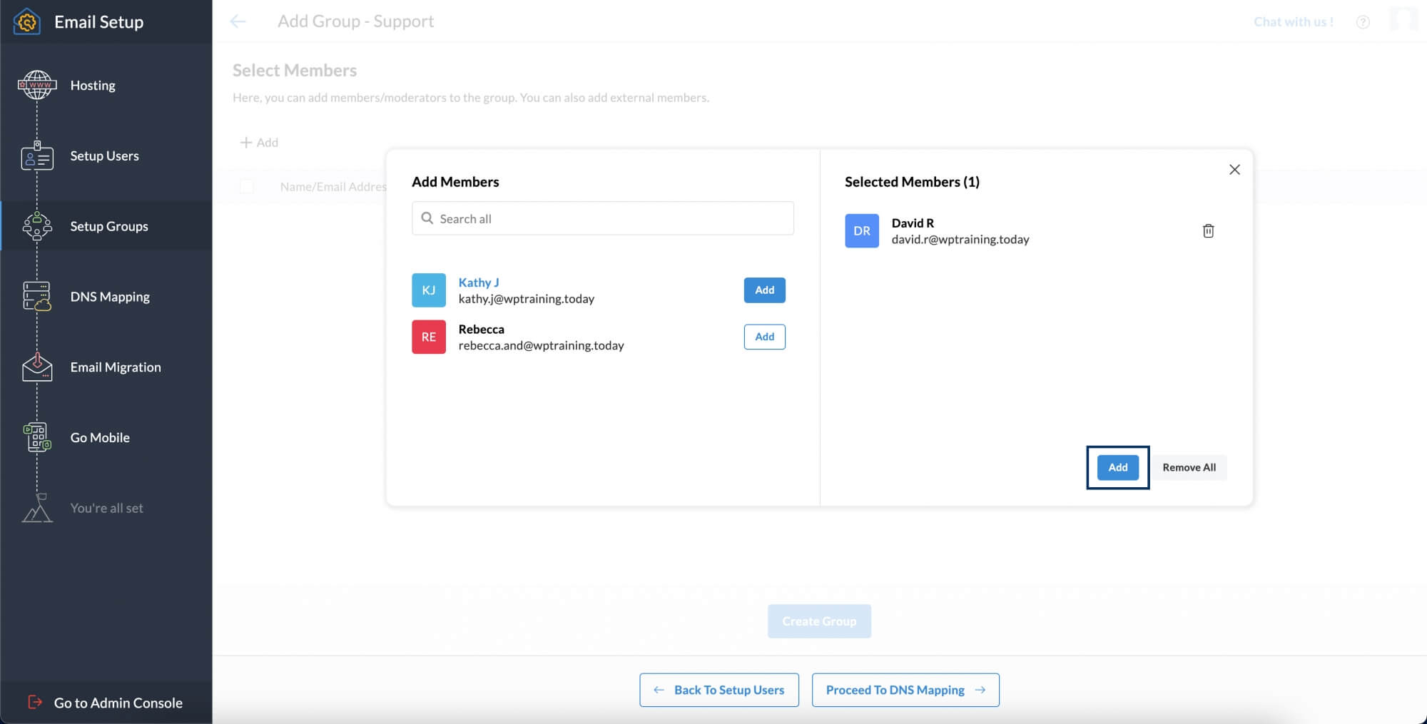 Search and add organization users Search and add organization users