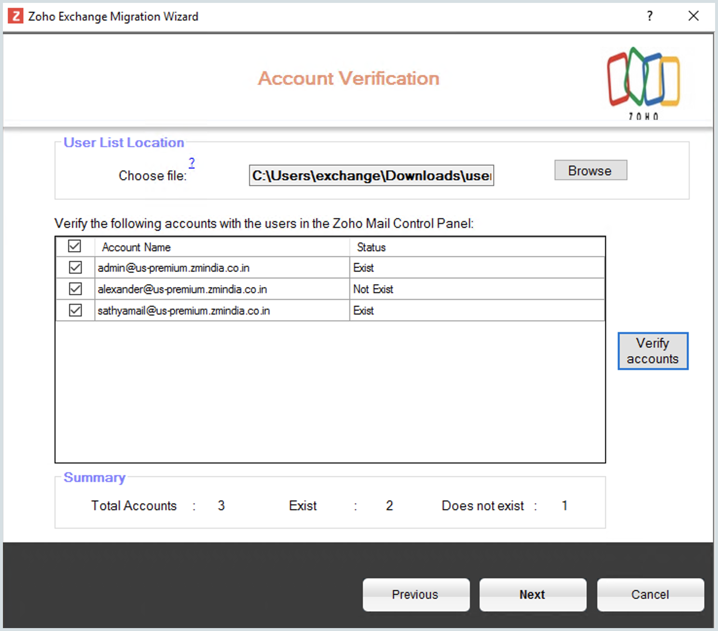account verification